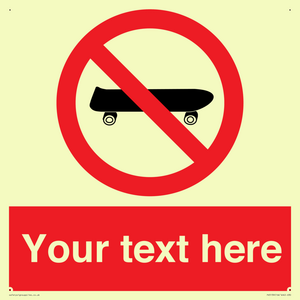 Custom No Skateboarding Sign